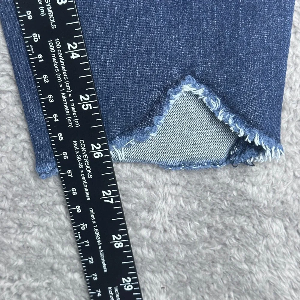 KUT from the Kloth Skinny Jeans‎ Womens 8 Blue Raw Tulip Hem Ankle Stretch Denim